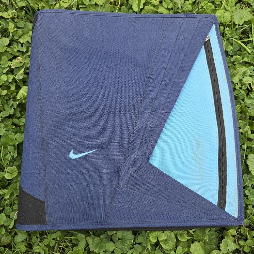 Vintage 1994 Nike Swoosh Mead Trapper Keeper Binder 12x13 Retro With Notebook - Picture 1 of 16